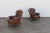English Pair of Vintage 1980s Distressed Brown Leather Tufted Library Armchairs For Sale - Image 3 of 18