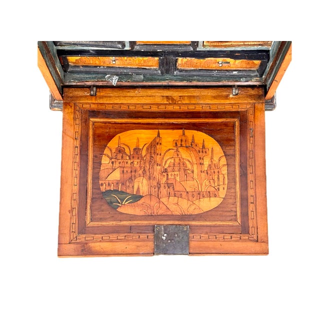 17th Century German Marquetry Table Cabinet For Sale - Image 4 of 11