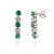 Art Deco 1.29 Carat Brilliant Cut Emerald & Diamond Cluster Dangle Earrings in 14k Gold- 2 Pieces For Sale - Image 3 of 7