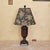 Traditional Vintage Traditional Wood-Look Urn Table Lamp With Floral Botanical Shade For Sale - Image 3 of 18