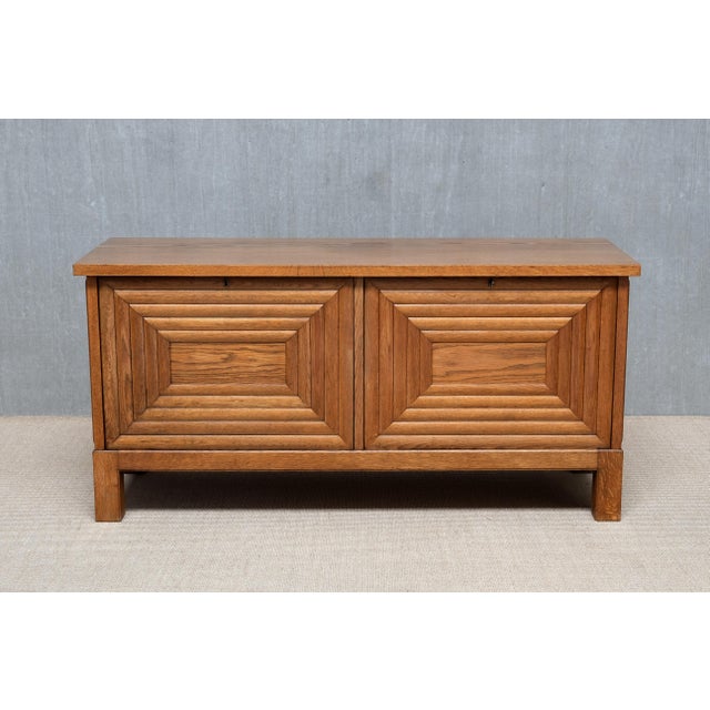 Mid-Century Modern Sideboard in Oak attributed to Oscar Nilsson, Sweden, 1940s For Sale - Image 3 of 12