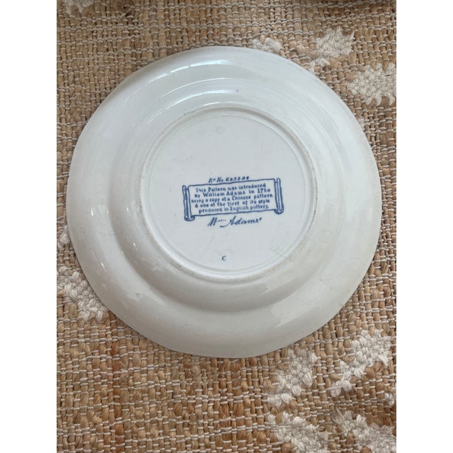 Antique 4 Piece Blue White Transferware Chinese Bird Pattern William Adams & Son For Sale In Chicago - Image 6 of 12