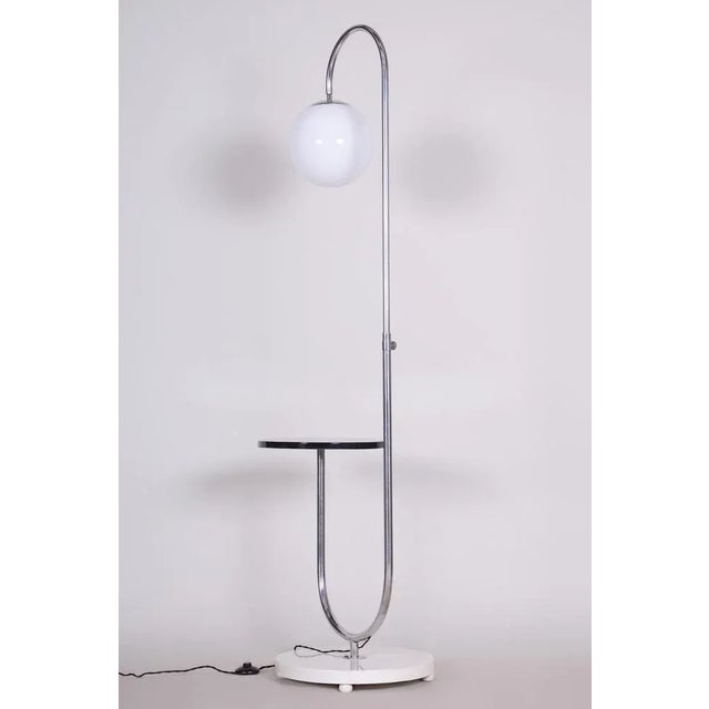 Silver Bauhaus Adjustable Floor Lamp attributed to J. Halabala for Up Závody, 1930s For Sale - Image 8 of 10