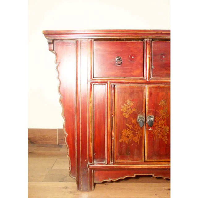 This Chinese antique cabinet is also known as the "Butterfly Cabinet" in China. The style of the coffer has a great...