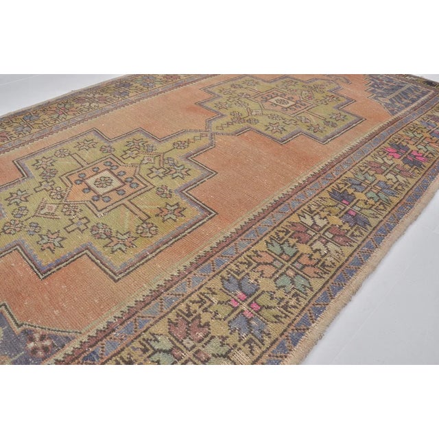 Mid 20th Century Oushak Light Orange Oushak Carpet For Sale - Image 9 of 10