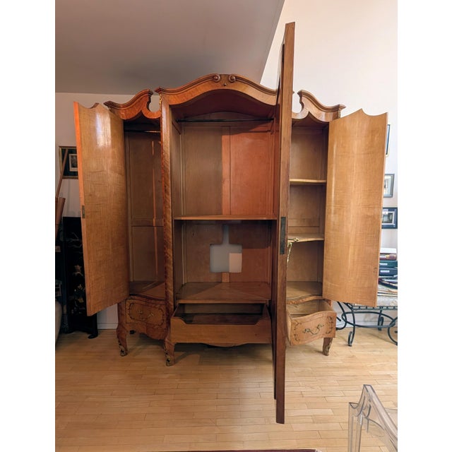 Camel 1882 Italian Ashwood Triple Armoire For Sale - Image 8 of 14