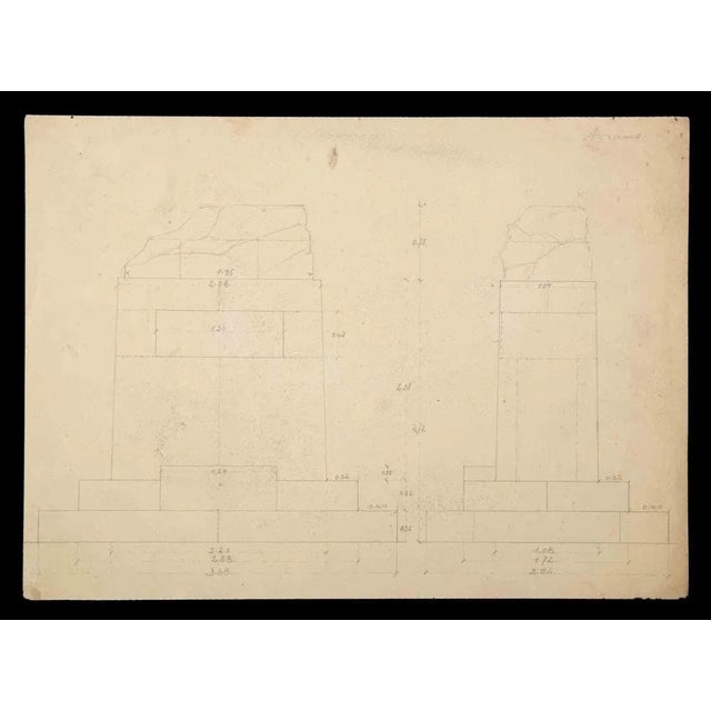 Woman from behind is an original drawing in pencil realized by an anonymous artist in the early 20th Century. Good...