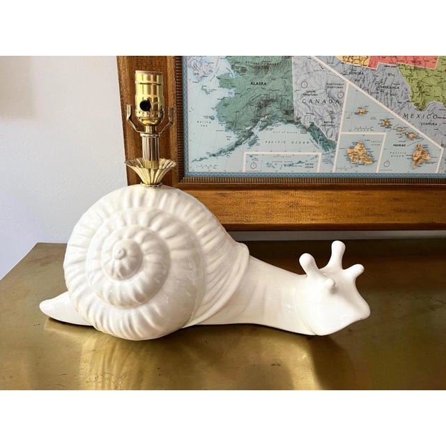 Mid Century Italian Snail Lamp For Sale - Image 10 of 18