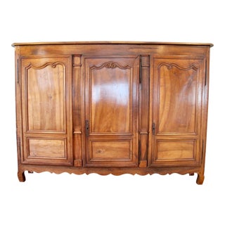 18th-C. French Walnut Armoire For Sale