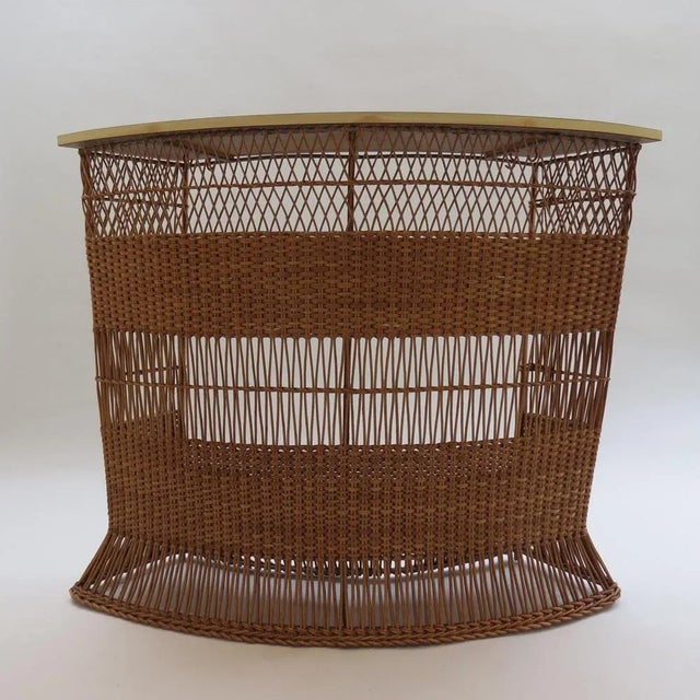 Vintage Rattan Cocktail Drinks Bar, 1970s For Sale - Image 10 of 10