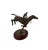 Traditional Late 20th Century Jockey on Horse Sculpture Vintage Metal Rider Equestrian Figurine on Wooden Base For Sale - Image 3 of 9