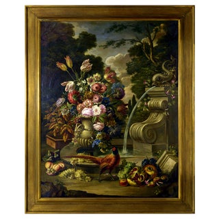 Alfredo Mahieux, Still Life with Pheasant, Oil on Canvas, 20th Century For Sale