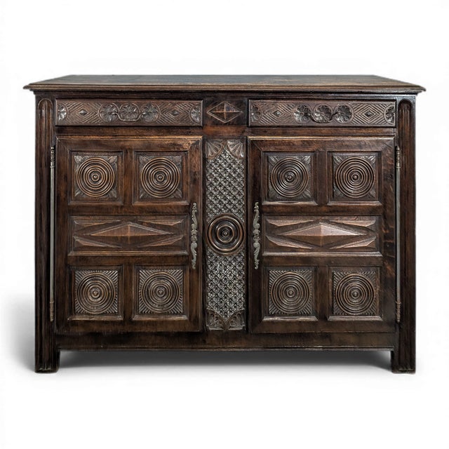 Brutalist Buffet in the style of Dudouyt For Sale - Image 10 of 10