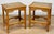 Vintage 1970s Coastal Rattan End Table Stands W/ Wicker Tops - A Pair For Sale - Image 4 of 10