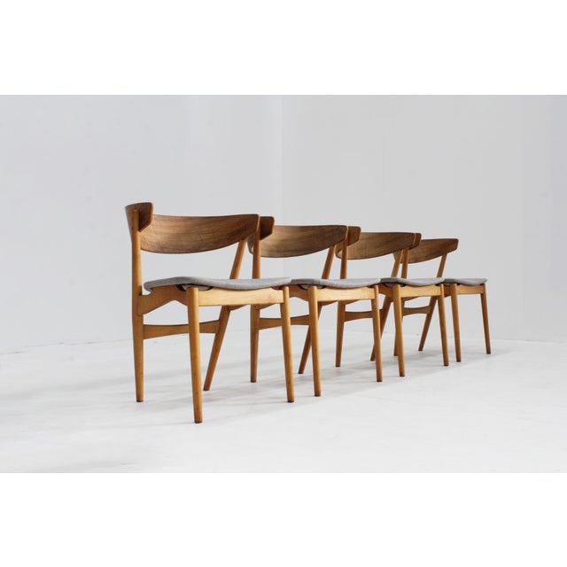 Vintage Danish Model 7 Dining Chairs by Helge Sibast, 1960s, Set of 4 For Sale - Image 11 of 11