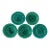 Antique French Turquoise Faïence Plates — Set of 5 For Sale
