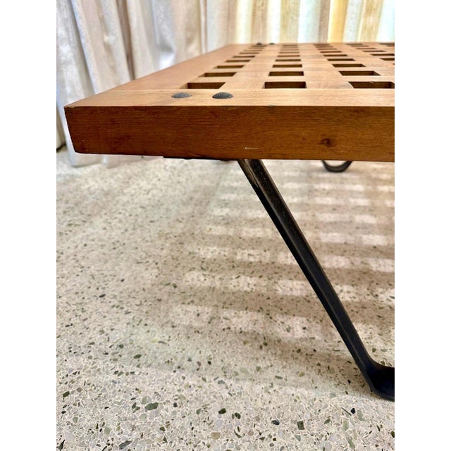 Large Teak Architectural Ship Remnant Coffee Table For Sale In New York - Image 6 of 11