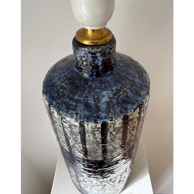 Mid-Century Modern Ceramic Table Lamp by Ingrid Atterberg for Upsala Ekeby, Sweden, 1960s For Sale - Image 3 of 6