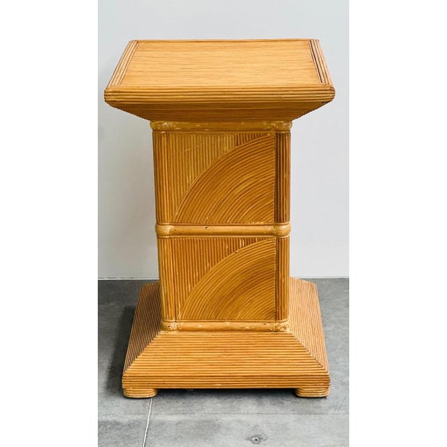 Vintage French Split Bamboo Pedestal, 1970s For Sale - Image 6 of 16