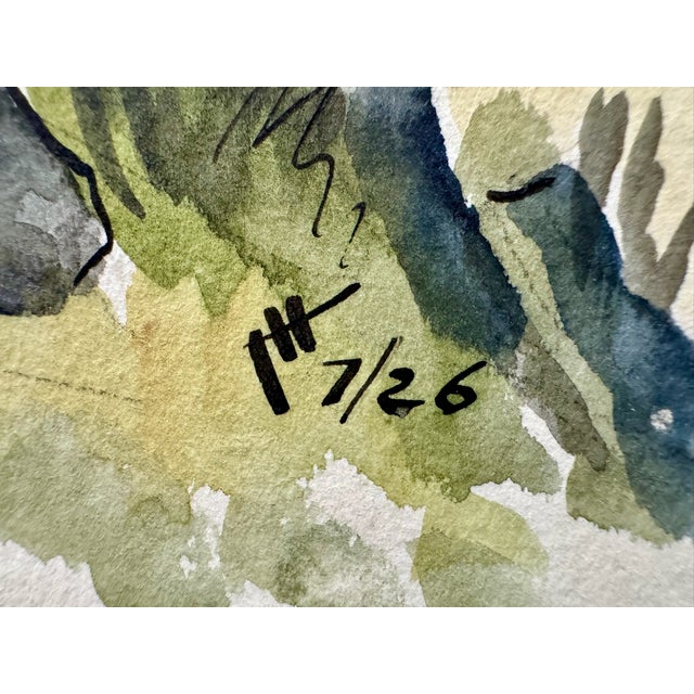 1950s Henry Emil Salloch Original Watercolor on Paper Chebogue Point, Ns, Canada. 1953. For Sale - Image 5 of 7