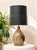 Textile Vintage Boho Chic Drip Glaze Table Lamp With Black Shade For Sale - Image 7 of 11