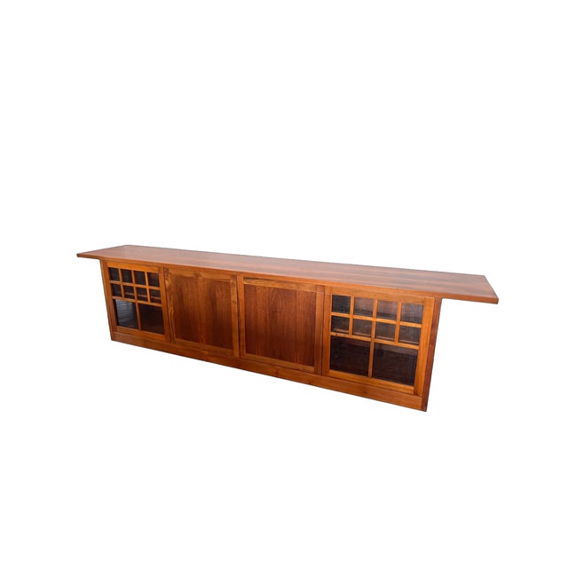 Vintage Walnut Wood Sideboard, 1970s For Sale - Image 3 of 10