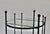 Metal Vintage Black Painted Metal Glass Three Tier Narrow Etagere Mid Century For Sale - Image 7 of 18