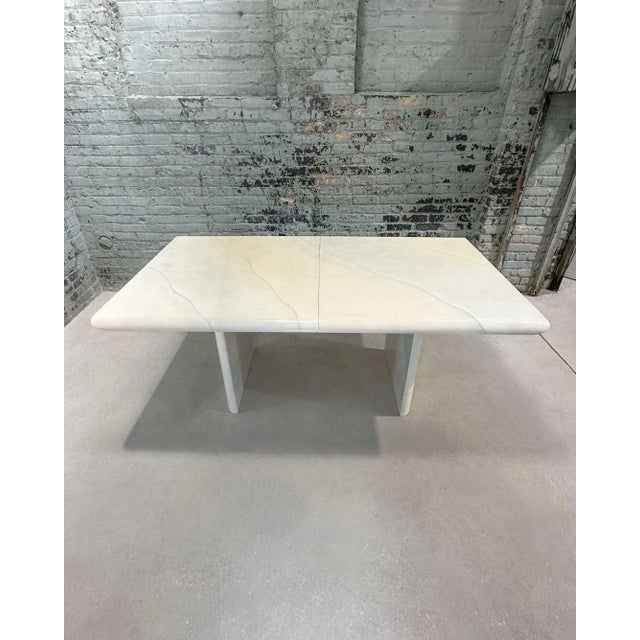 Mid-Century Modern Faux Goatskin Dining Table Style of Karl Springer, 1970 For Sale - Image 3 of 7