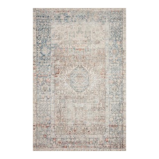 Chris Loves Julia x Loloi Jules Natural / Ocean 2'-0" x 5'-0" Accent Rug For Sale