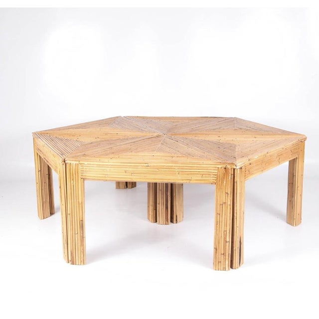 Vintage Rattan Modular Coffee Tables, Set of 6 For Sale - Image 10 of 11