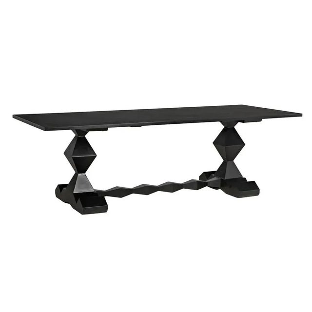 Noir NOIR Madeira Dining Table, Hand Rubbed Black For Sale - Image 4 of 6