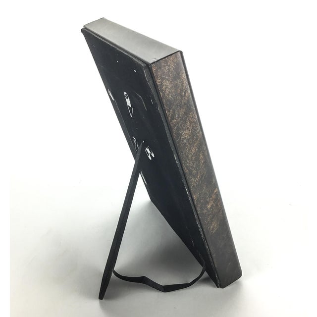 4 X 6 Vintage Metallic and Glass Wood Photo Frame For Sale - Image 4 of 7