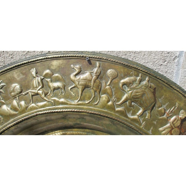 Early 20th Century Indian Brassy Elephant Tray 30" Diameter For Sale - Image 5 of 15