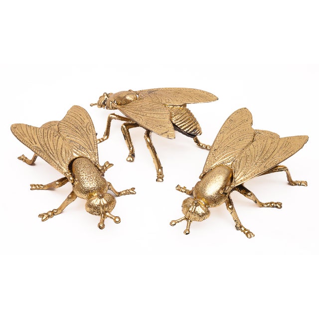 Gold Leaf Gilded Fly Ashtrays, 1930s, Set of 3 For Sale - Image 9 of 9