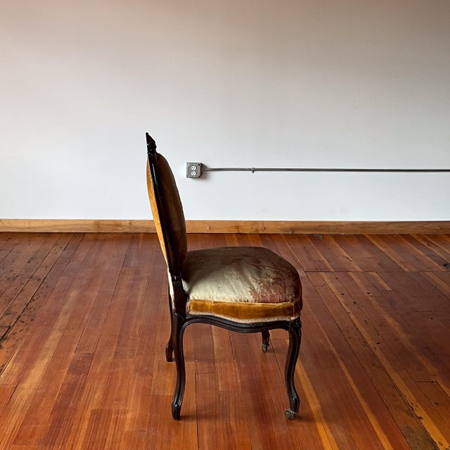 19th Century Louis XV Style Side Chair With Tapestry Upholstery For Sale - Image 4 of 10
