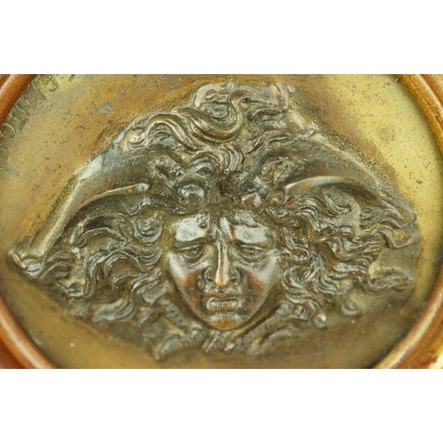 Gilded Bronze Plaque Medallion with Medusa Face Bas-Relief by Vincenzo Gemito, Italy, Late 1800s For Sale - Image 16 of 18