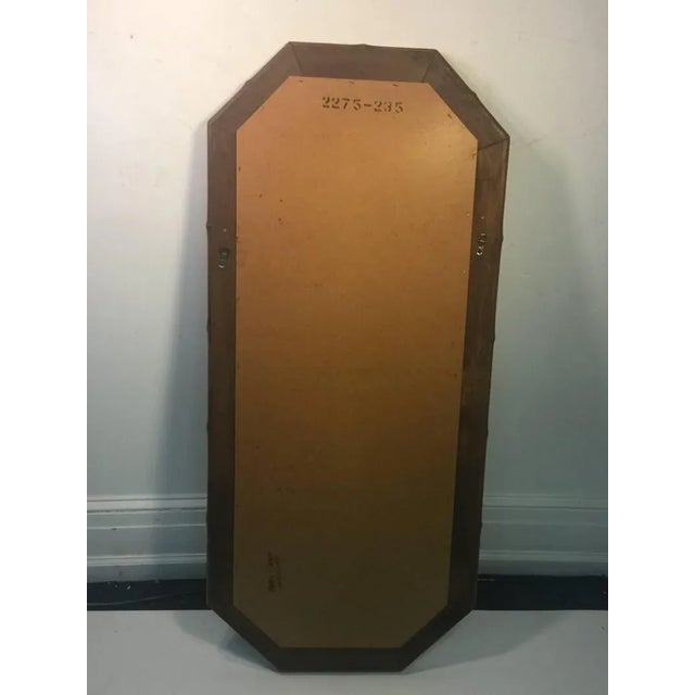 Modern Wood Bamboo and Wicker Elongated Octagonal Mirrors - a Pair For Sale In Philadelphia - Image 6 of 7