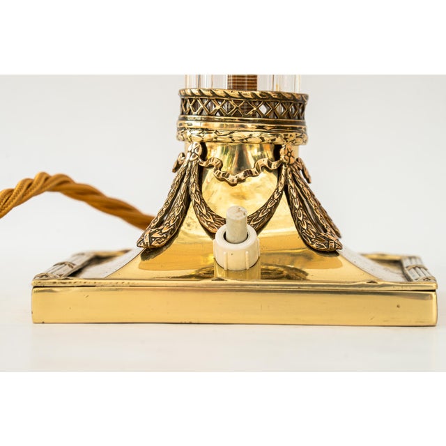 Art Deco Table Lamp with Fabric Shade, Vienna, Austria, 1920s For Sale - Image 6 of 18
