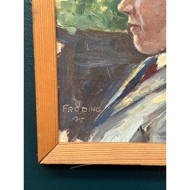 Fröding, Portrait, 1975, Oil on Canvas, Framed For Sale - Image 13 of 18