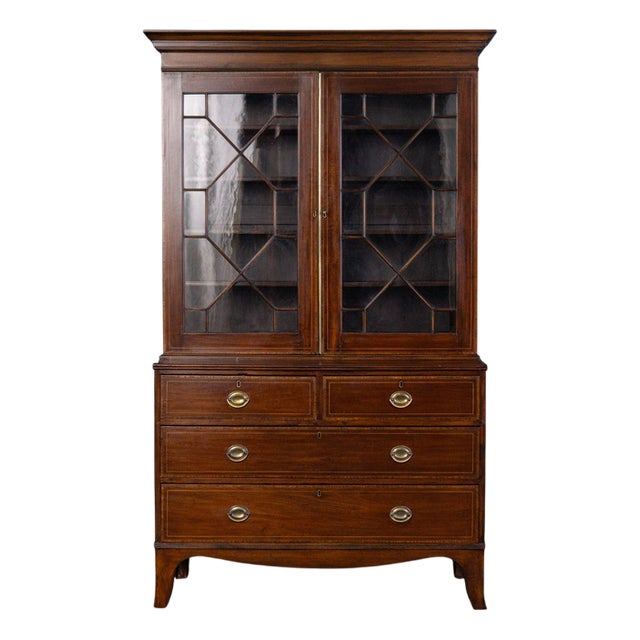 Antique Showcase Cupboard or Buffet with Drawers For Sale