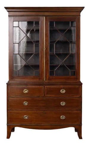 Antique Showcase Cupboard or Buffet with Drawers