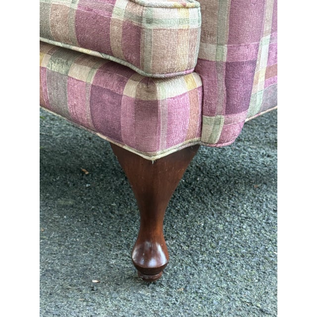 2000 - 2009 Lambert Furniture Queen Anne High Back Wingback Chairs - A Pair For Sale - Image 5 of 10