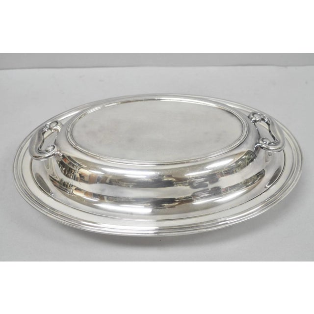 Vintage Wallace N6706 Silver Plated Large Oval 15" Covered Serving Dish For Sale - Image 16 of 16