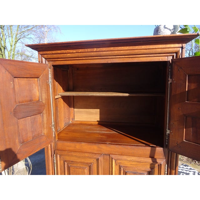 Brown Vintage High Sideboard in Oak, 1960s For Sale - Image 8 of 18