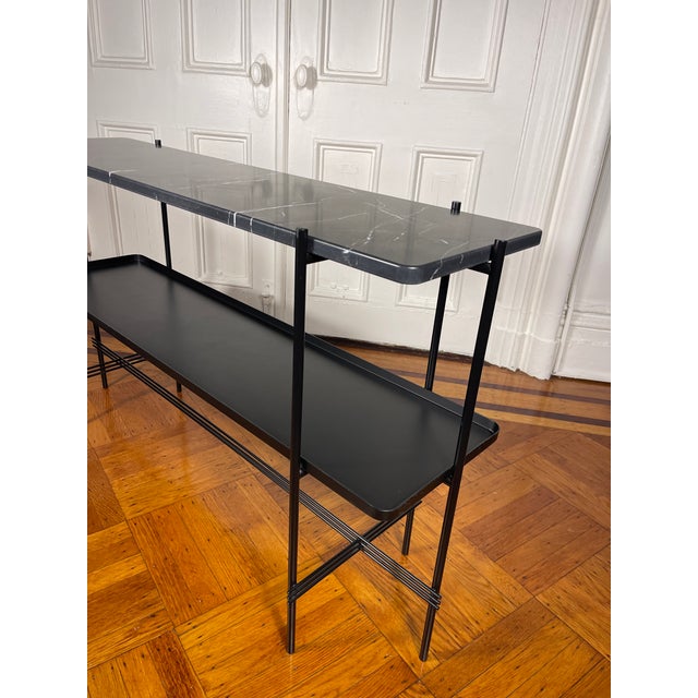 Stone Italian Art Deco Inspired Ts Marble Top Tiered Console Table by Gubi For Sale - Image 7 of 13
