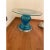 Blue Italian Venetian Blue and Silver Murano Glass Style Coffee Table by Simoeng For Sale - Image 8 of 12