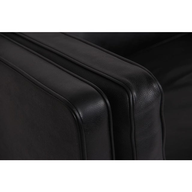 Wood Black Leather Model 2212 Sofa by Børge Mogensen for Fredericia, 2010s For Sale - Image 7 of 12