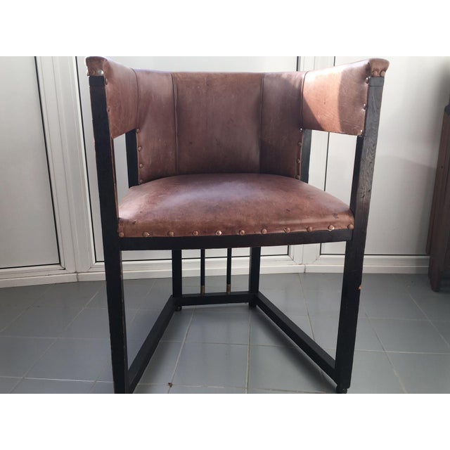 Armchair attributed to Josef Hoffmann for Wiener Werkstätte, Early 20th Century For Sale - Image 9 of 12