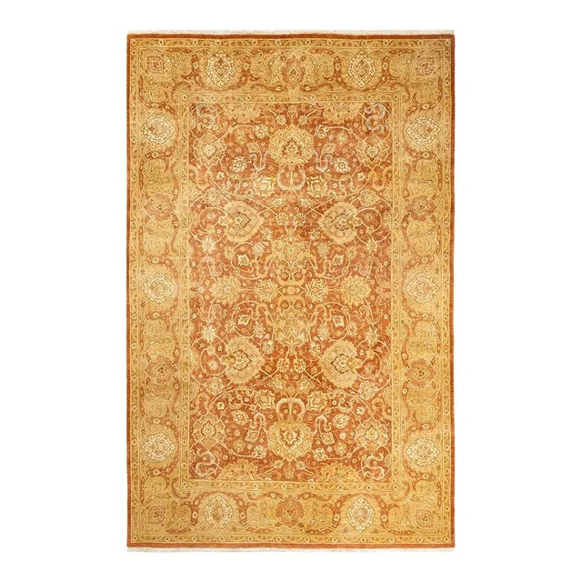 Mogul Collection Hand-Knotted Area Rug - Brown 6' 1" x 9' 5" For Sale - Image 4 of 4