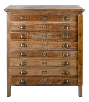 Wooden Printers Cabinet with 8 Drawers